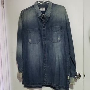 Men denim long sleeve shirt